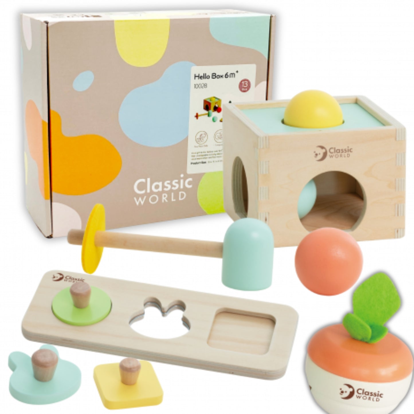 Classic World Pastell Lernspielzeug für Kinder (6-12 Monate)