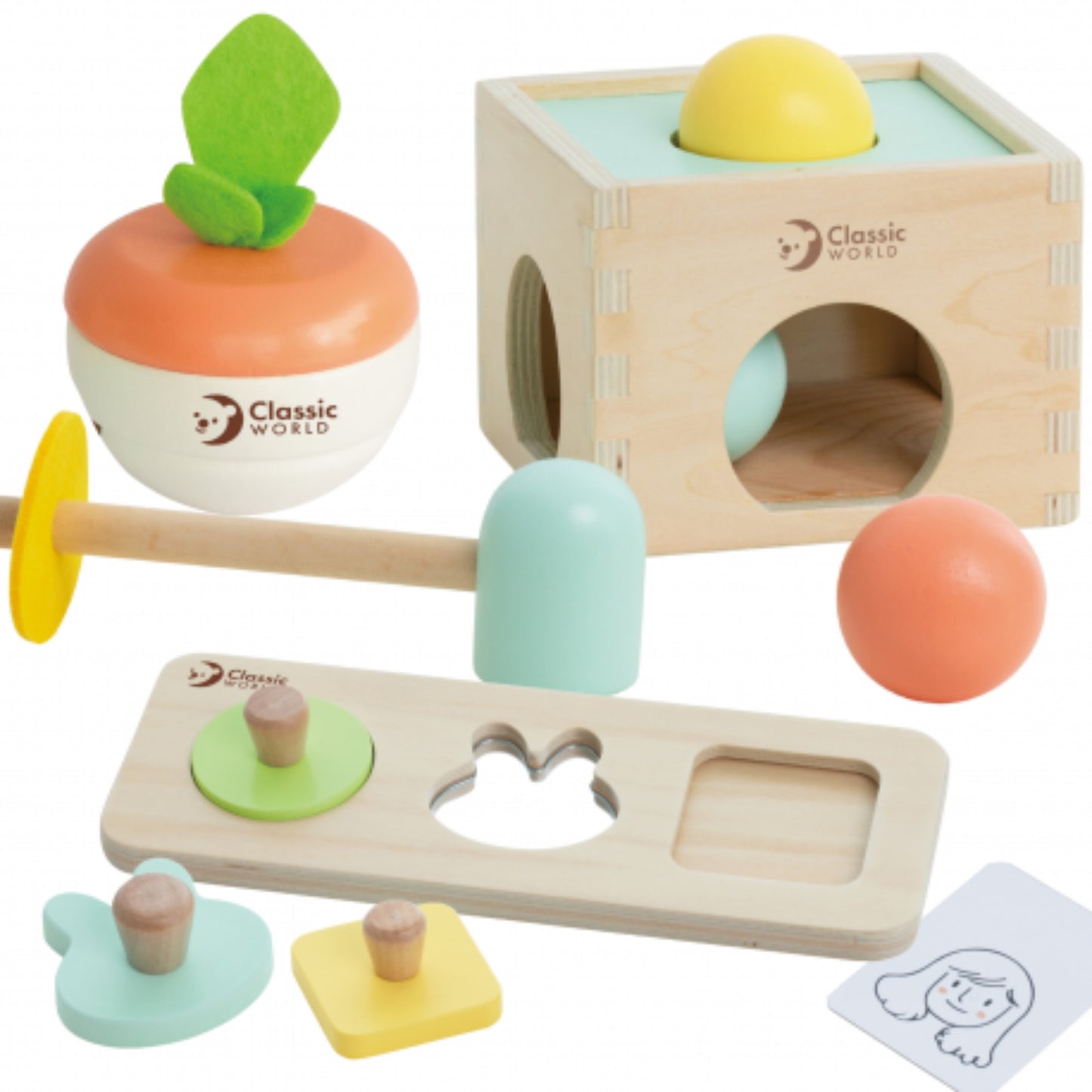 Classic World Pastell Lernspielzeug für Kinder (6-12 Monate)