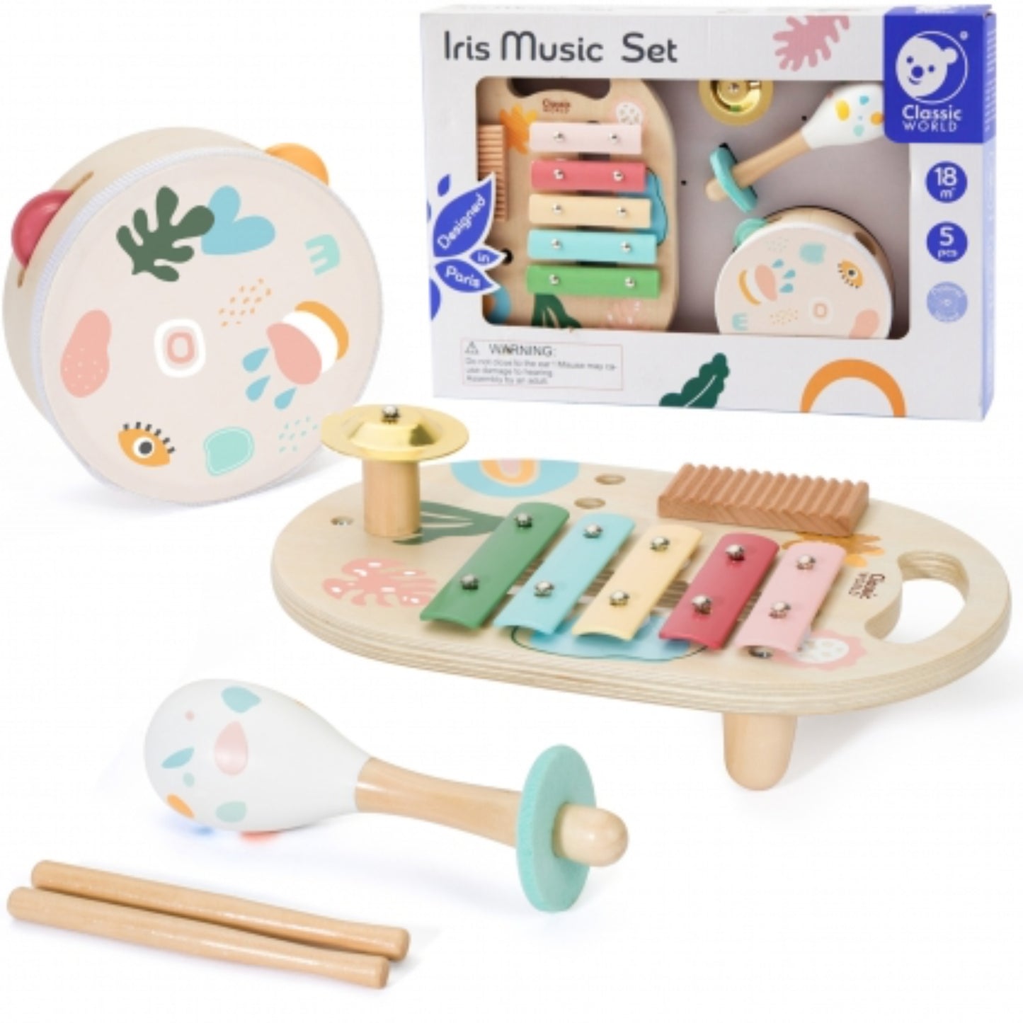 Classic World Musikinstrumenten-Set für Kinder – Xylophon, Trommel & Co.
