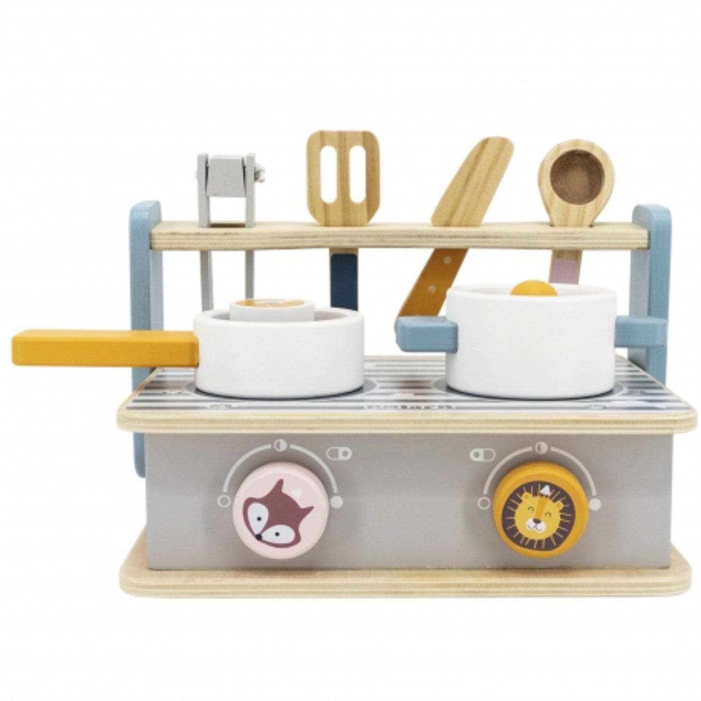 VIGA Montessori Holz-Küche & Grill – 2-in-1 Spielküche