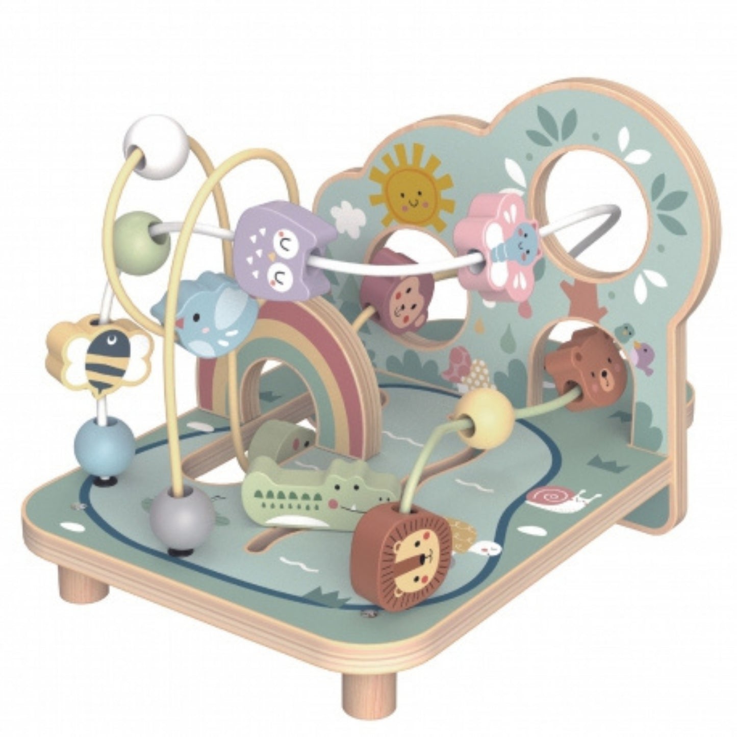 Montessori-inspiriertes Motorikspielzeug – Wald-Labyrinth aus Holz