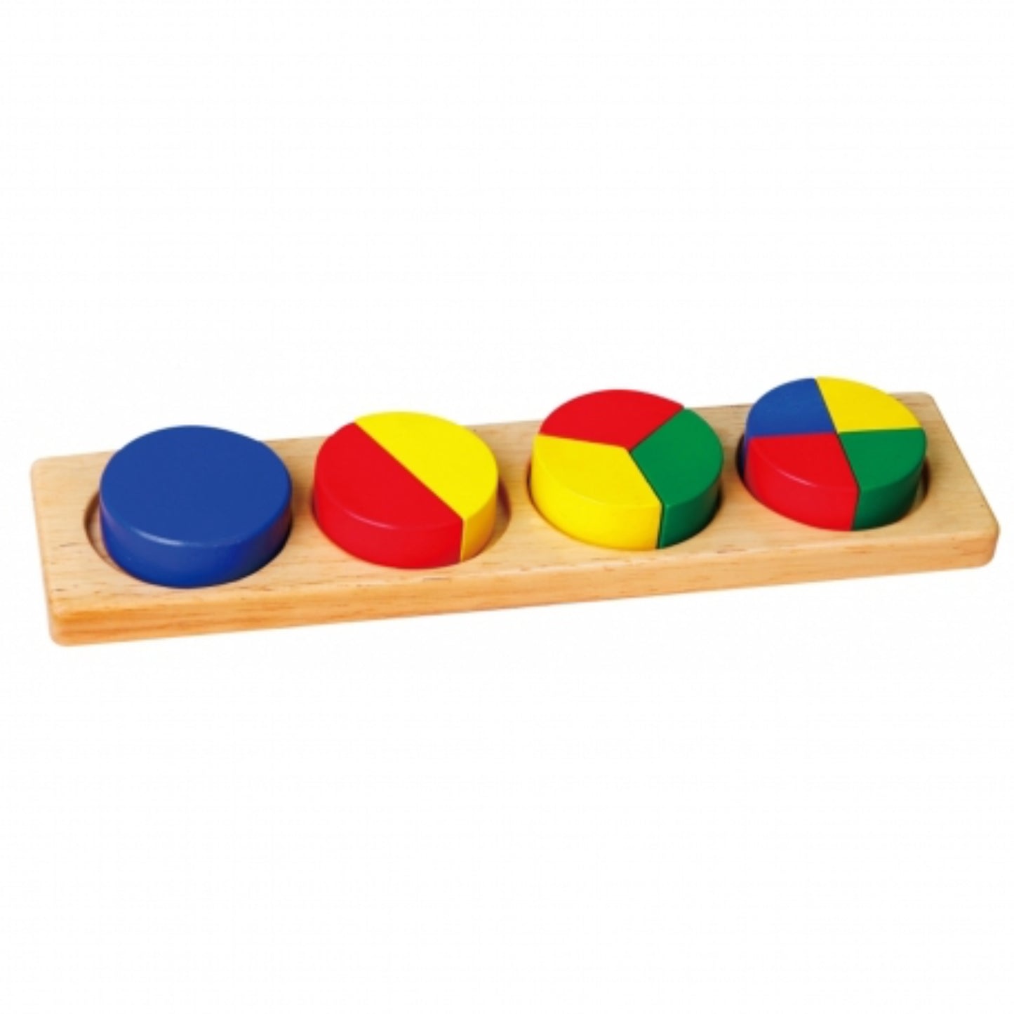 Montessori-inspiriertes Holzspielzeug – VIGA Mathematisches Puzzle mit Brüchen (10-teilig)
