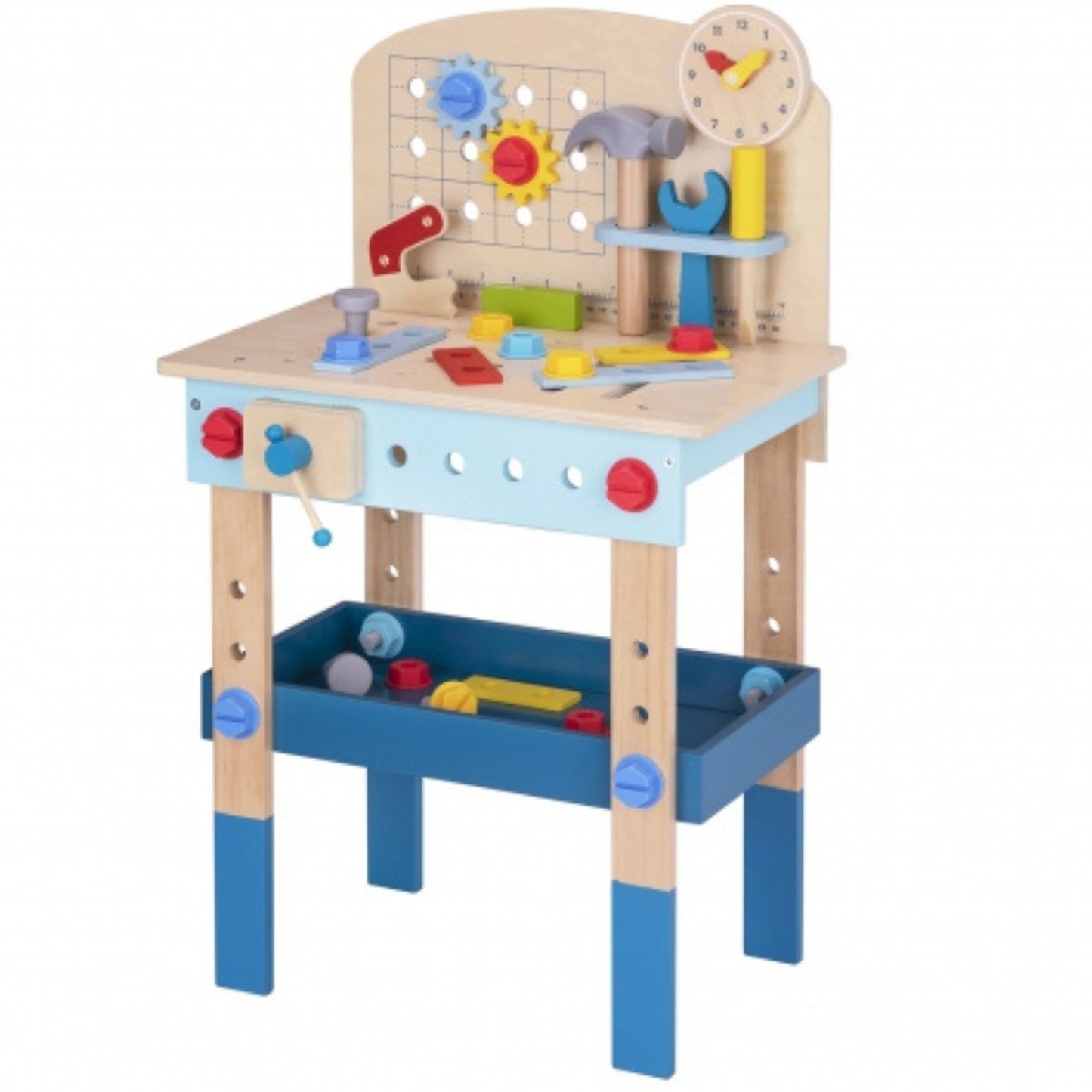 Montessori Lernspielzeug – Ökologischer Werkzeugtisch aus Holz für kleine Handwerker