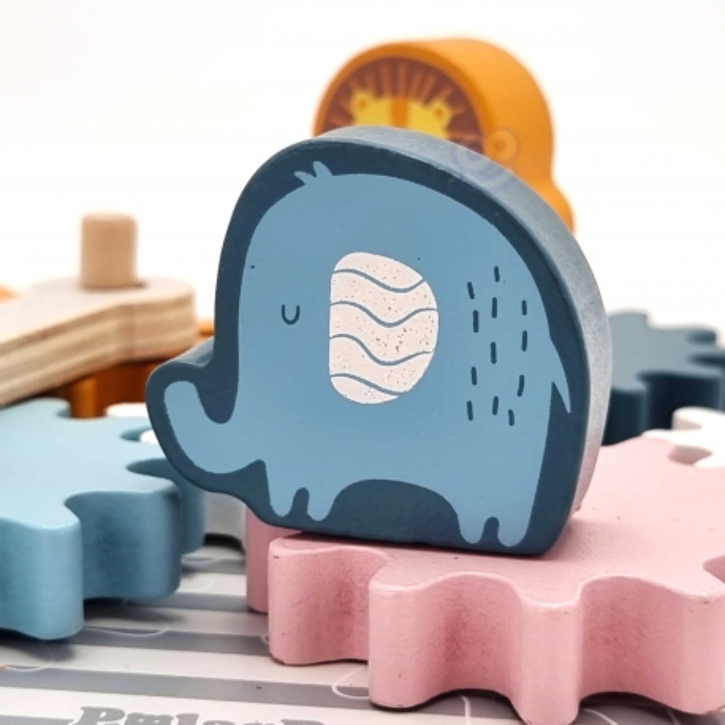 VIGA PolarB Holz-Zahnradspiel mit Tieren