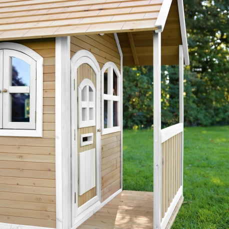 Nachhaltiges Montessori-Spielzeug für die frühkindliche Förderung – Holz-Spielhaus mit Fenster