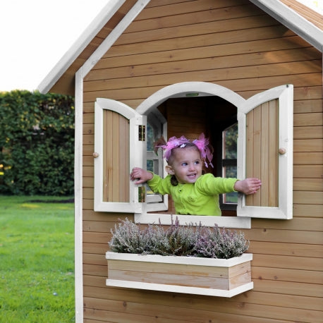 Nachhaltiges Montessori-Spielzeug für die frühkindliche Förderung – Holz-Spielhaus mit Fenster