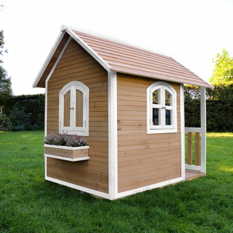 Nachhaltiges Montessori-Spielzeug für die frühkindliche Förderung – Holz-Spielhaus mit Fenster