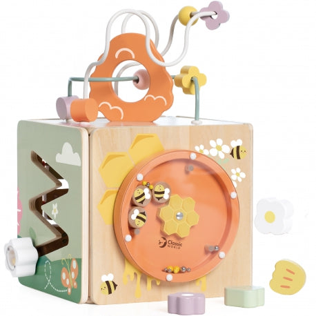 Classic World 5-in-1 Aktivitätswürfel mit geometrischen Formen – Für Kinder ab 18 Monaten
