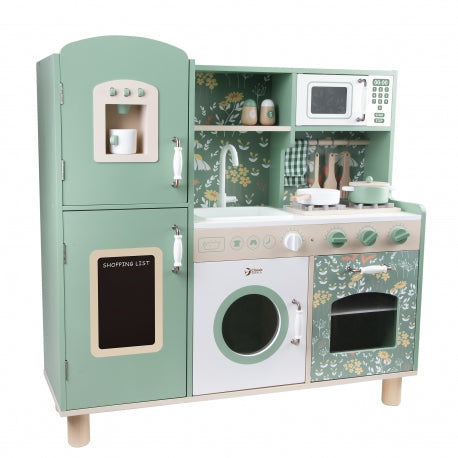 Classic World Große Holzküche im Vintage-Stil für Kinder + Zubehör