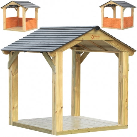 Großer Holzpavillon "Classic World EDU" für Kinder
