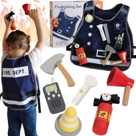 CLASSIC WORLD Kinder Feuerwehr Set 8 Teile