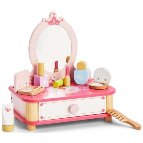 VIGA Holz Schminktisch Set mit Spiegel und Zubehör