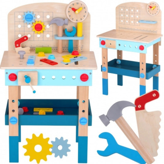 Montessori Lernspielzeug – Ökologischer Werkzeugtisch aus Holz für kleine Handwerker
