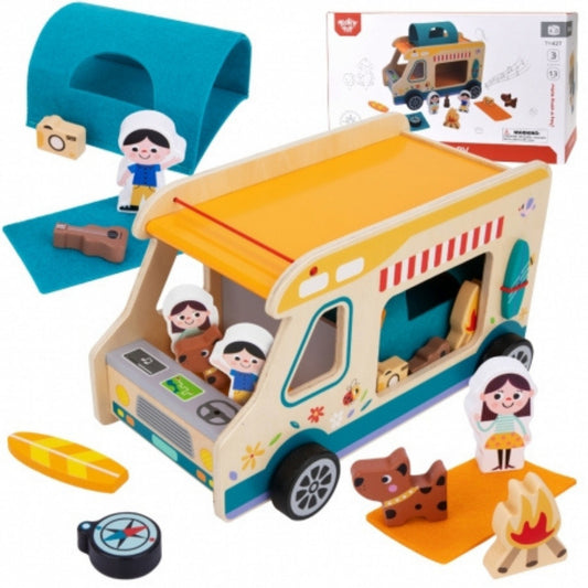 Tooky Toy Holz-Camper mit Charakteren