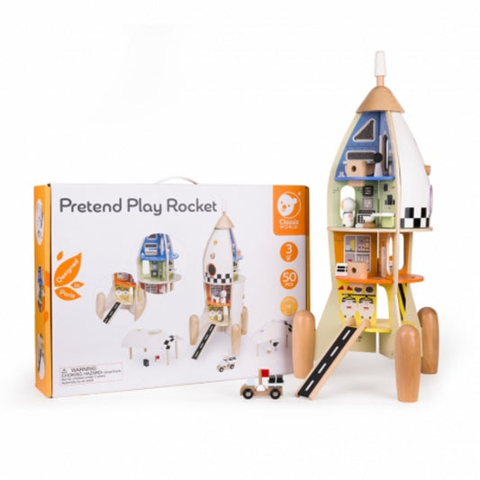 CLASSIC WORLD Holzrakete – Kinderhaus & Figuren Zubehör