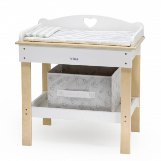 VIGA 2-in-1 Holz-Wickeltisch & Badewanne für Babys