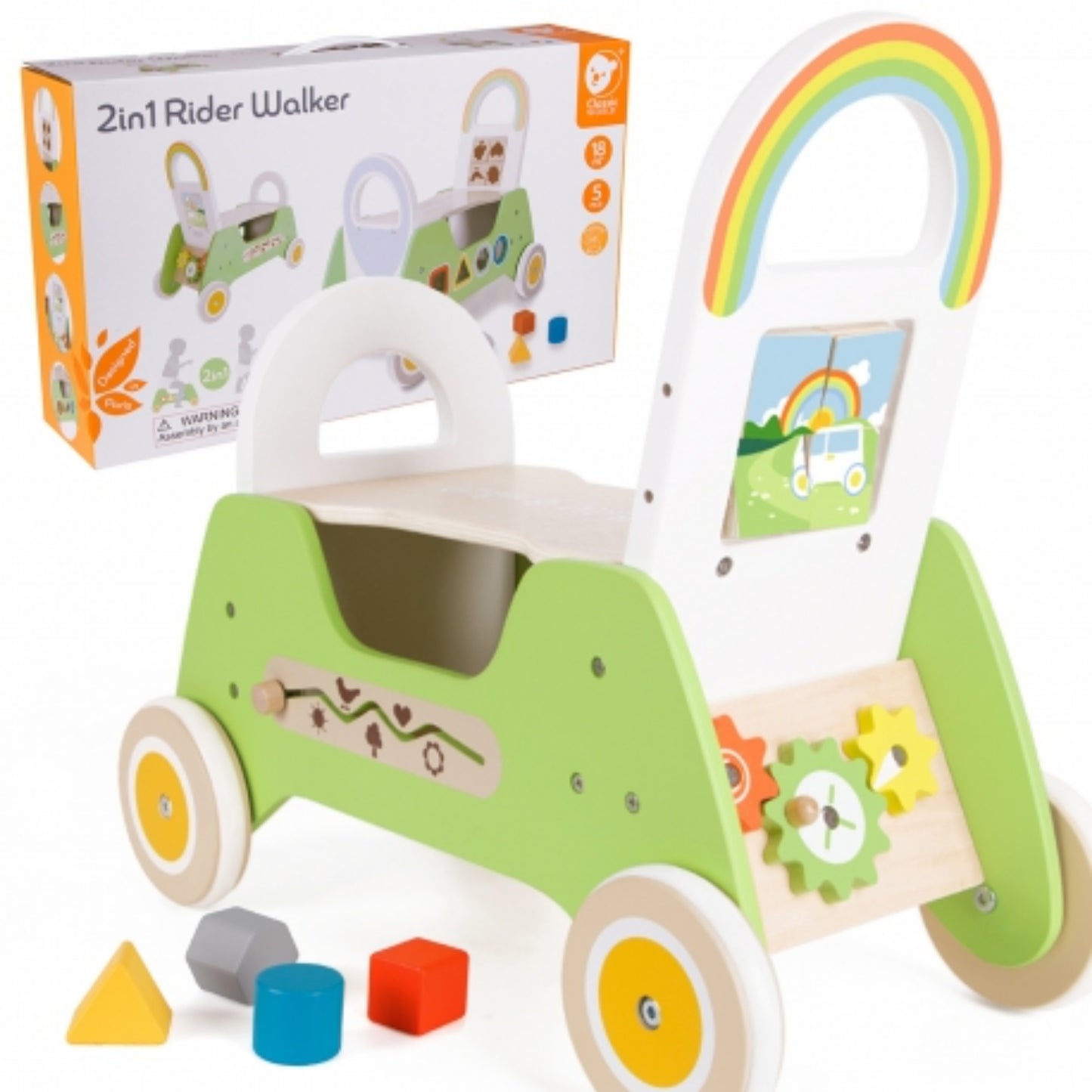 CLASSIC WORLD Holz-Montessori Fahrwagen 2-in-1