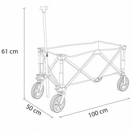 AXI faltbarer Strandwagen mit verstellbarem Griff – Robustes Outdoor-Spielzeug und praktischer Transportwagen