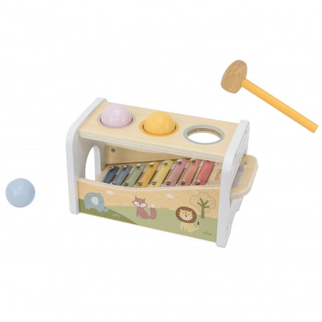 Montessori Holzspielzeug Set: Xylophon und Hammerbank 2-in-1 für Kleinkinder
