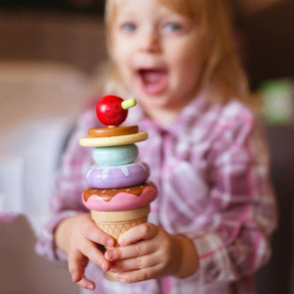 Montessori Eisspielzeug aus Holz – 12-teiliges Lernspielset für Kinder