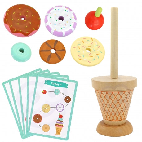 Montessori Eisspielzeug aus Holz – 12-teiliges Lernspielset für Kinder