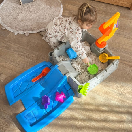 WOOPIE Tragbare Sandburg mit Baggerarm -Spielzeug für Kinder ab 3 Jahren