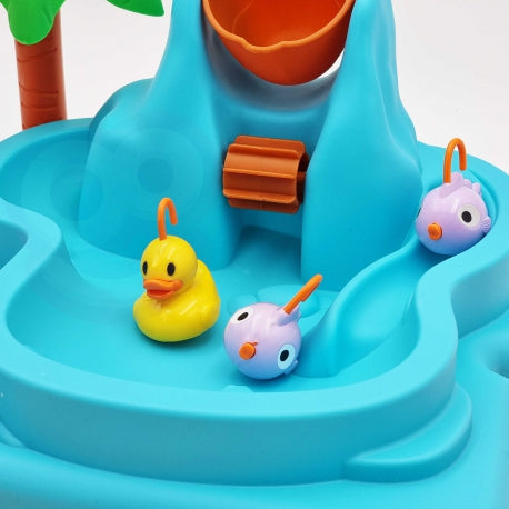 WOOPIE 2in1 Angelspiel mit Wasserfall – Sensorisches Lernspielzeug für Kleinkinder