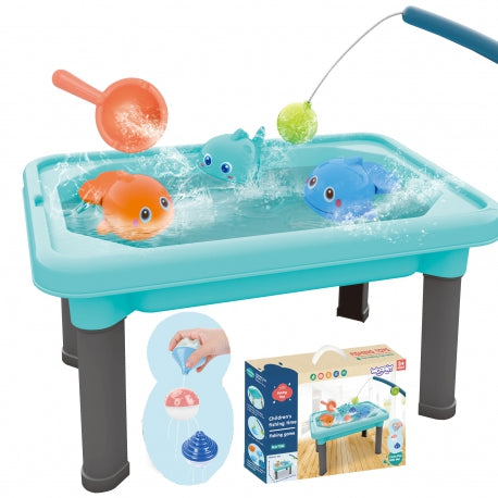 WOOPIE 3in1 Wasserspieltisch – Angelspiel, Sandkasten & Gießspiel